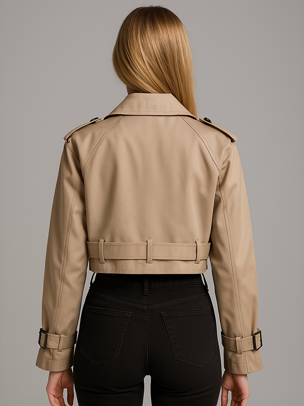 Celina Cropped Belt Jacket