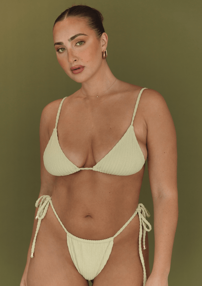 Ribbed Towelling String Bottom | Aloe