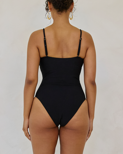 Classic One Piece | Black Rib