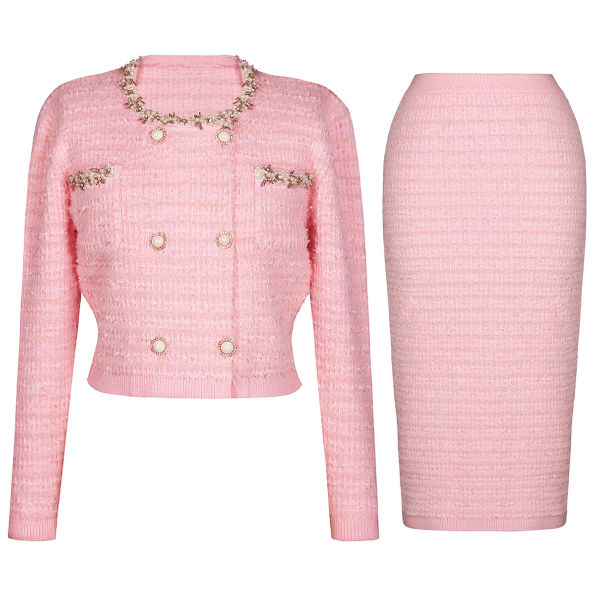 Florence Embellished Jacket & Pencil Skirt Set