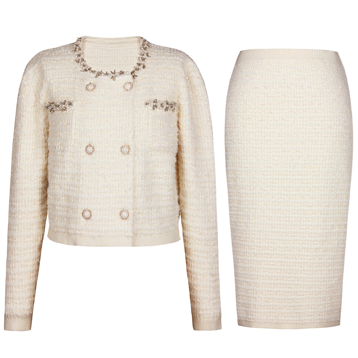 Florence Embellished Jacket & Pencil Skirt Set