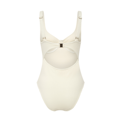 Ribbed Towelling One Piece | Crème