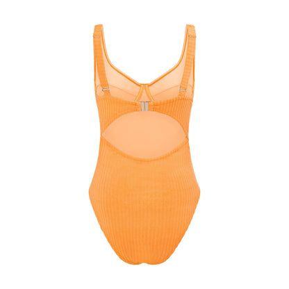 Ribbed Towelling One Piece | Papaya