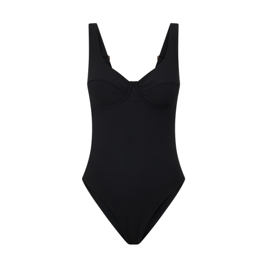 Original Underwire One Piece | Black Rib