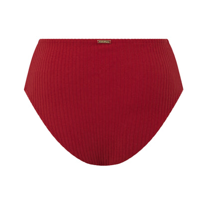 Ribbed Towelling Brief | Merlot