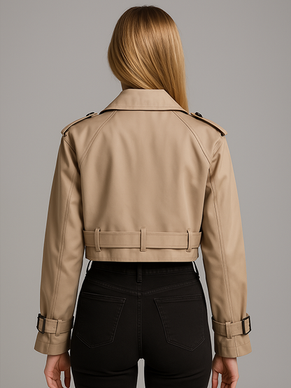 Celina Cropped Belt Jacket
